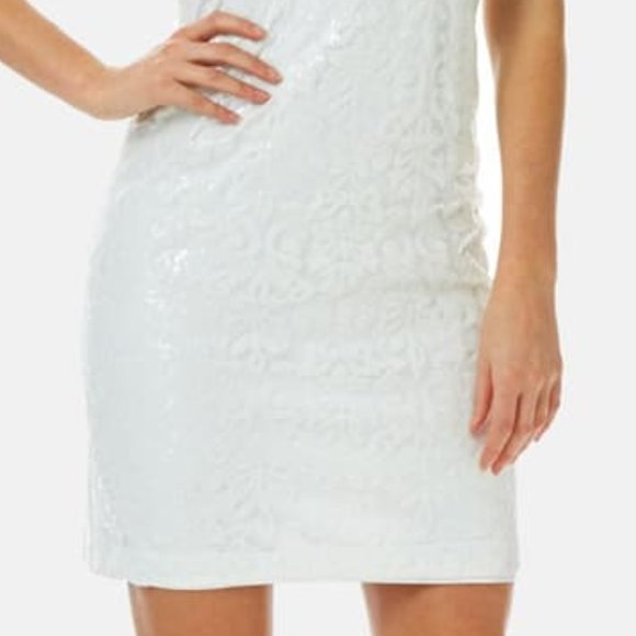 Laundry by Shelli Segal Sequin Mesh Sheath Dress - Picture 3 of 3